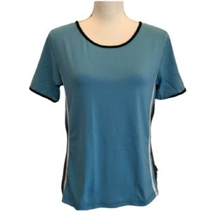 TOP LINE active wear blue gray short sleeved